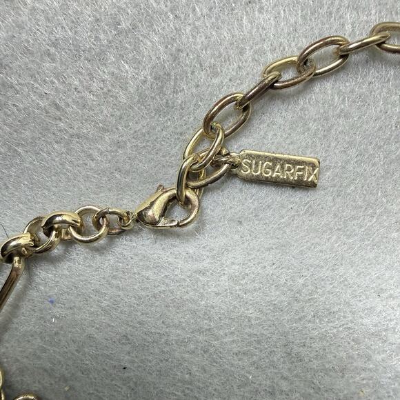 SUGARFIX By BAUBLEBAR Mixed Link Chain Necklace Gold Tone Fashion Jewelry - Picture 4 of 4